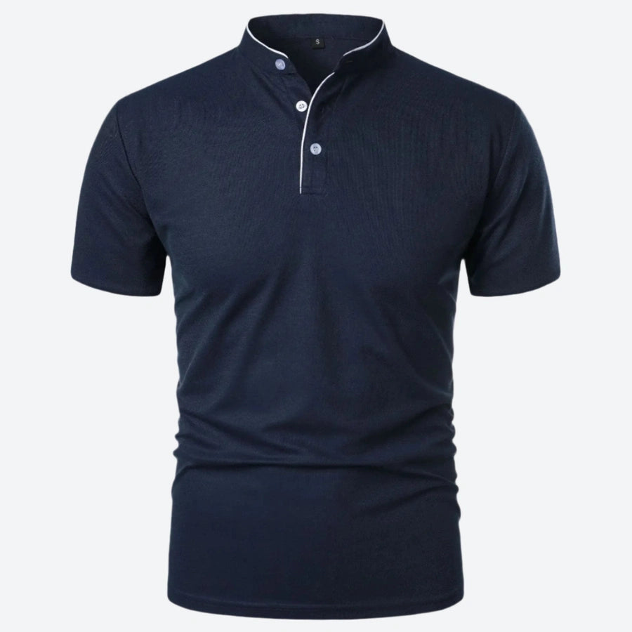 Stylish Mandarin Collar Polo Shirts