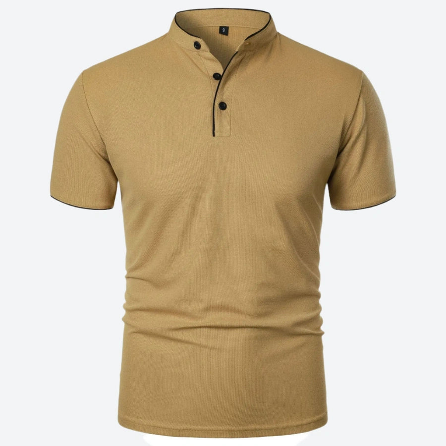 Stylish Mandarin Collar Polo Shirts