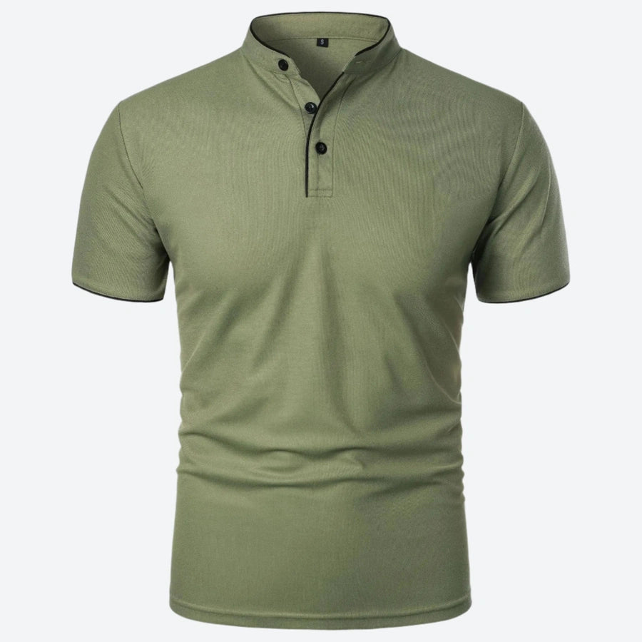 Stylish Mandarin Collar Polo Shirts