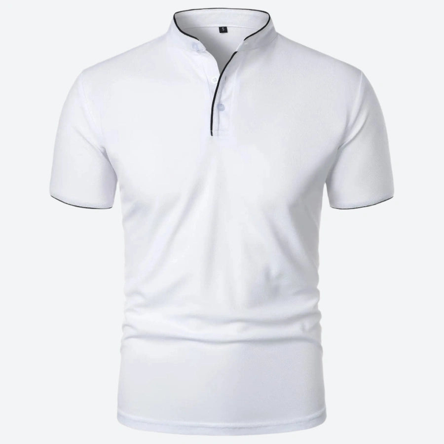 Stylish Mandarin Collar Polo Shirts