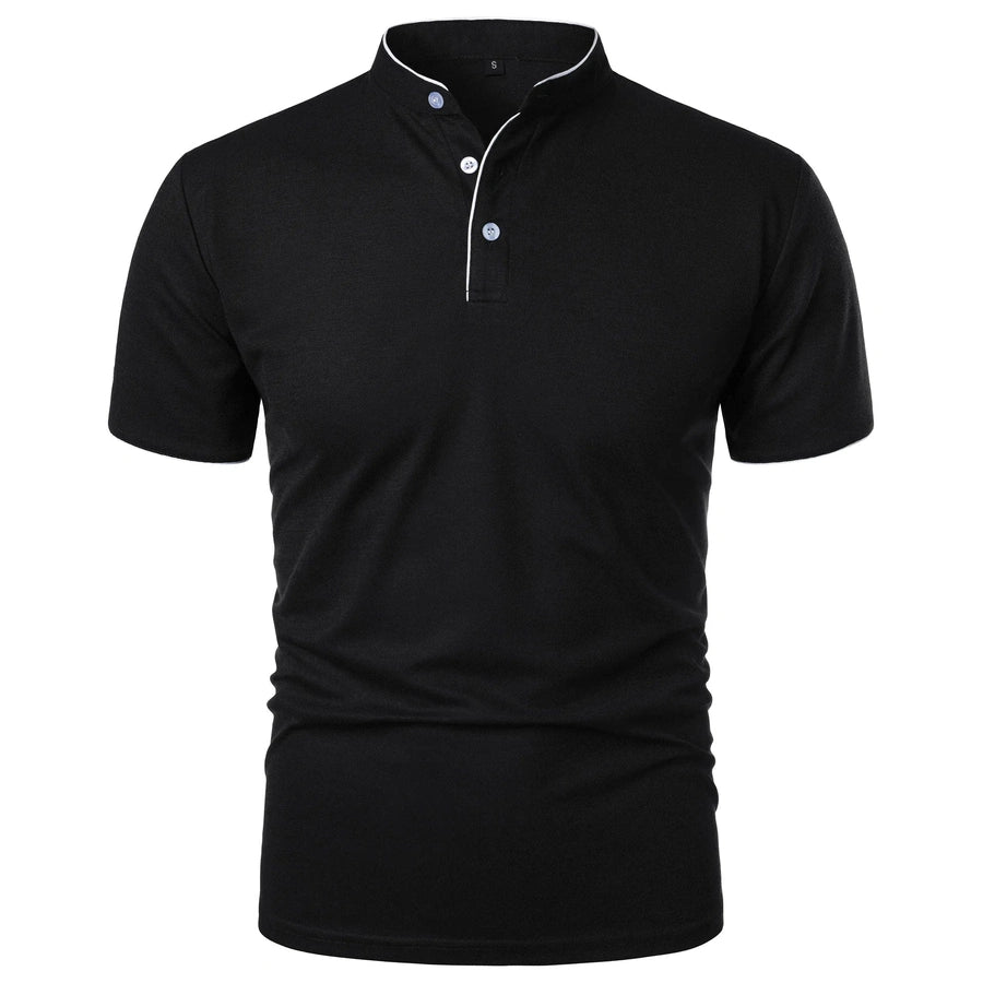 Stylish Mandarin Collar Polo Shirts