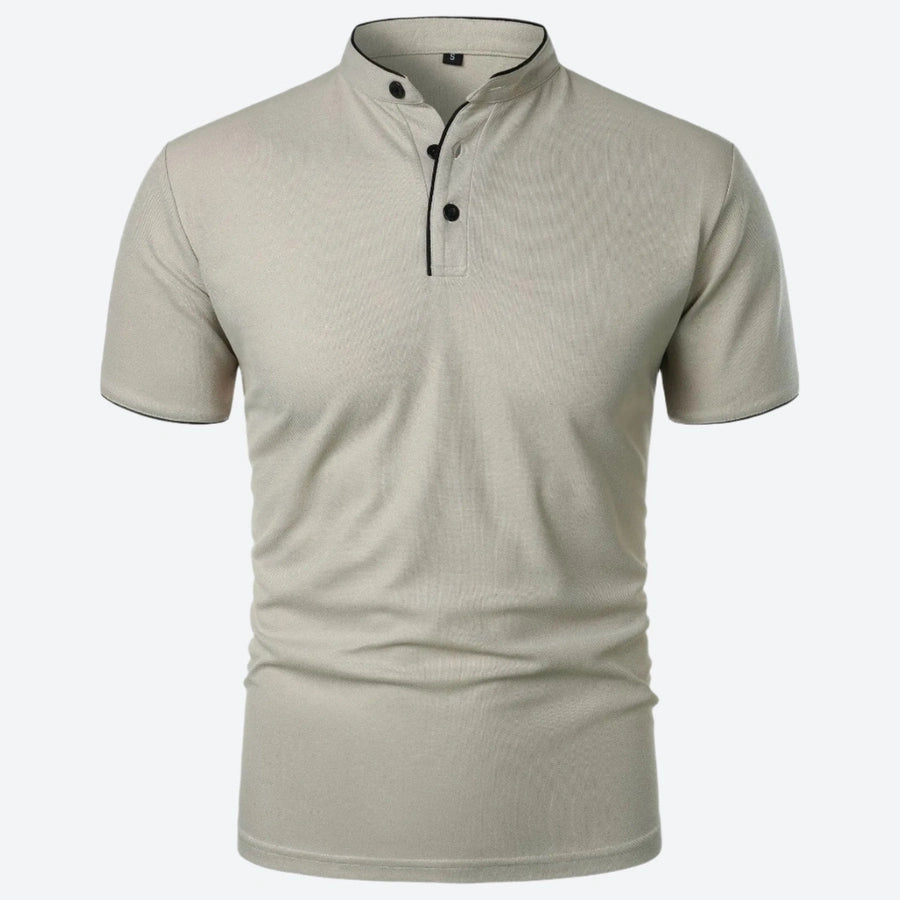 Stylish Mandarin Collar Polo Shirts