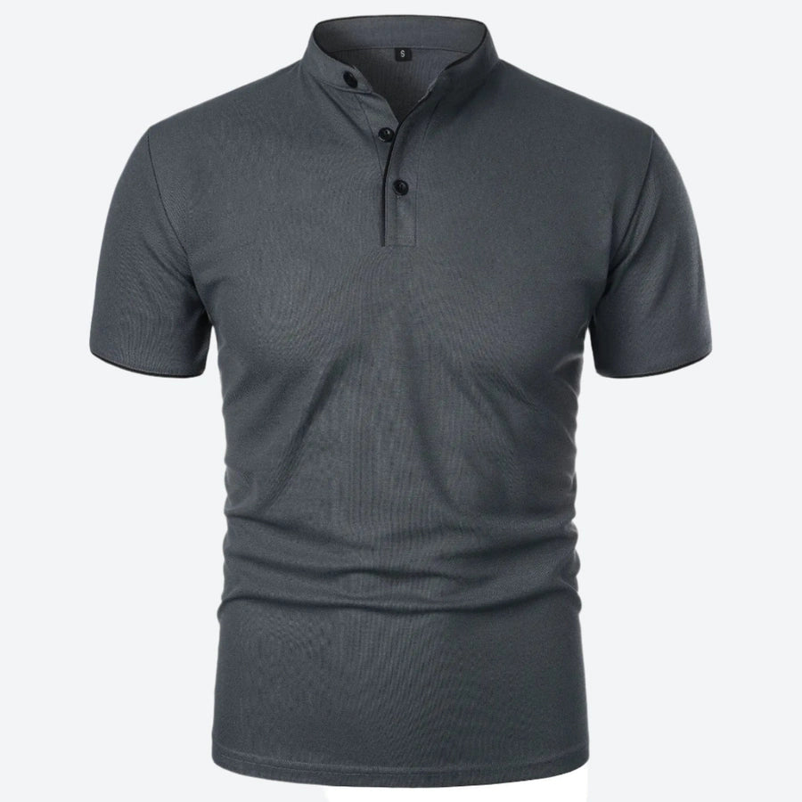 Stylish Mandarin Collar Polo Shirts