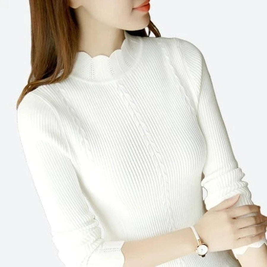 Stylish Ribbed High-Neck Sweaters