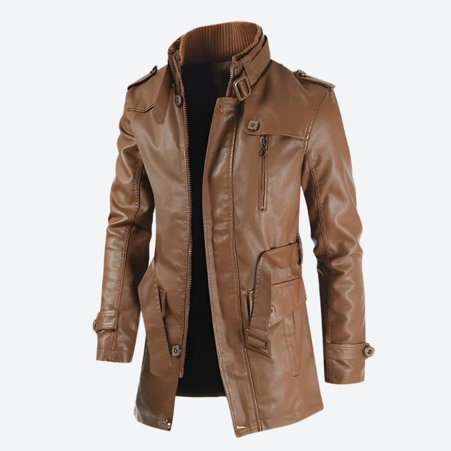 Stylish Slim-Fit Faux Leather Jackets