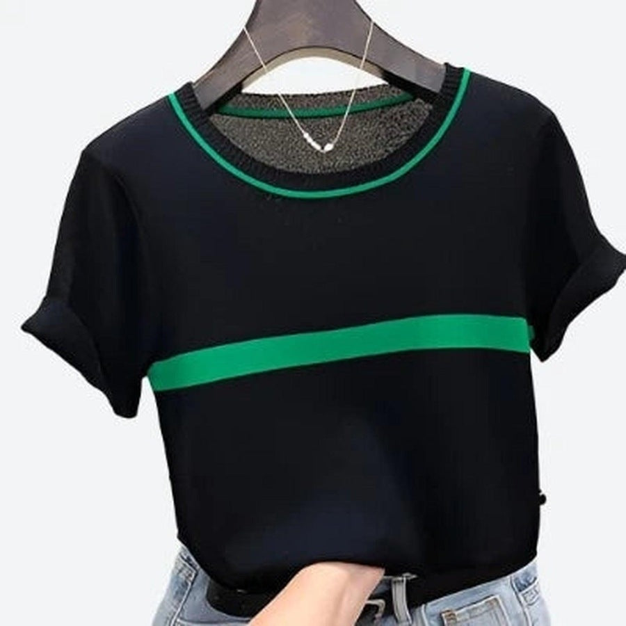 Stylish Striped Crew Neck T-Shirts