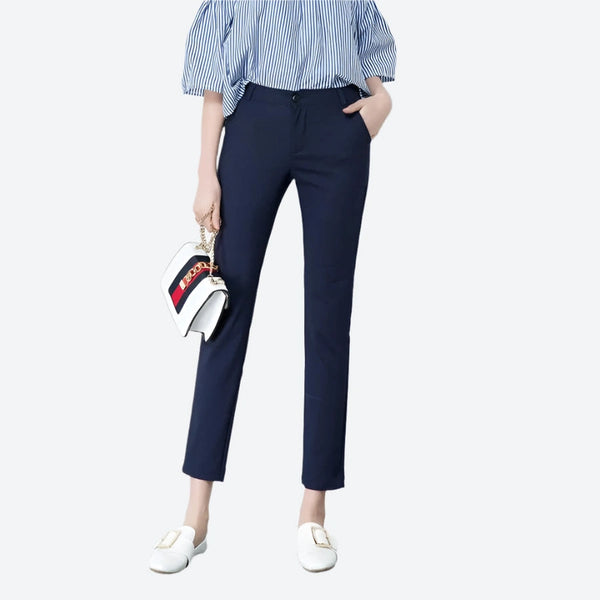 Tailored Slim-Fit Stretch Office Pants