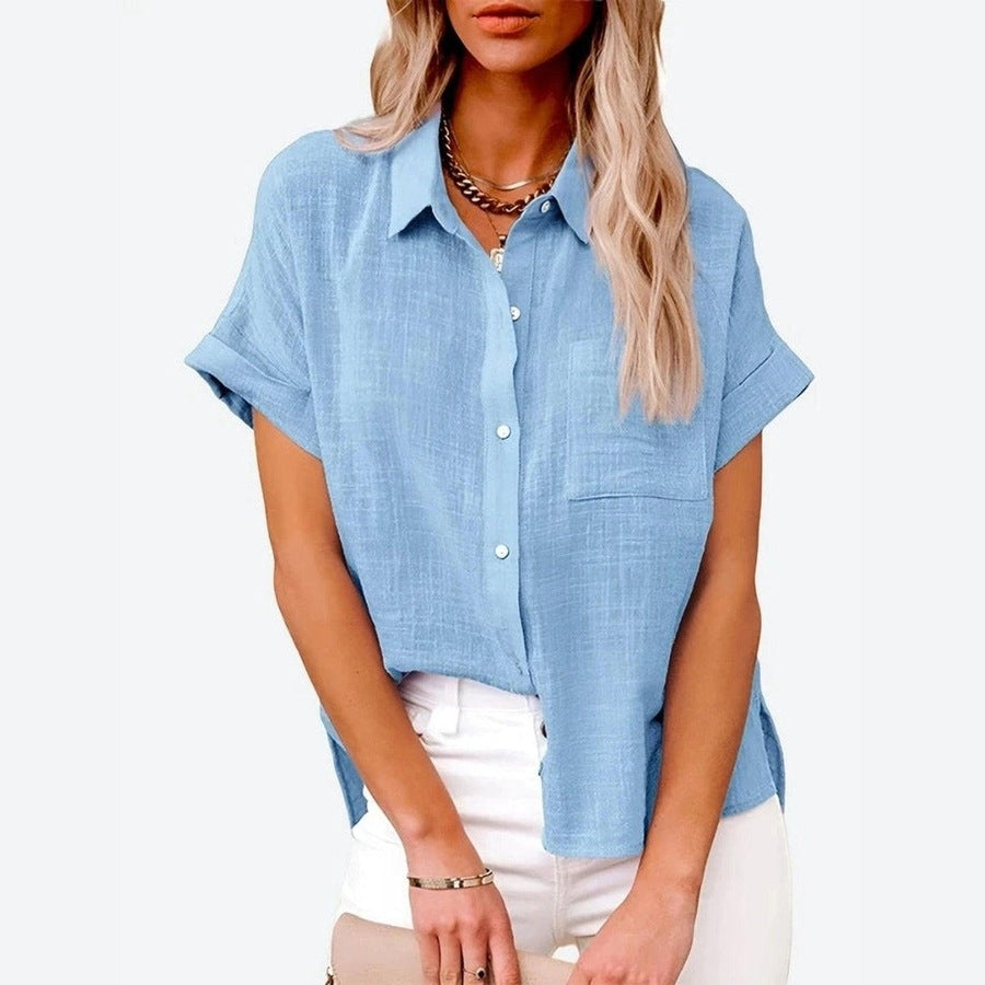 Trendy Casual Button-Up Blouse Shirts