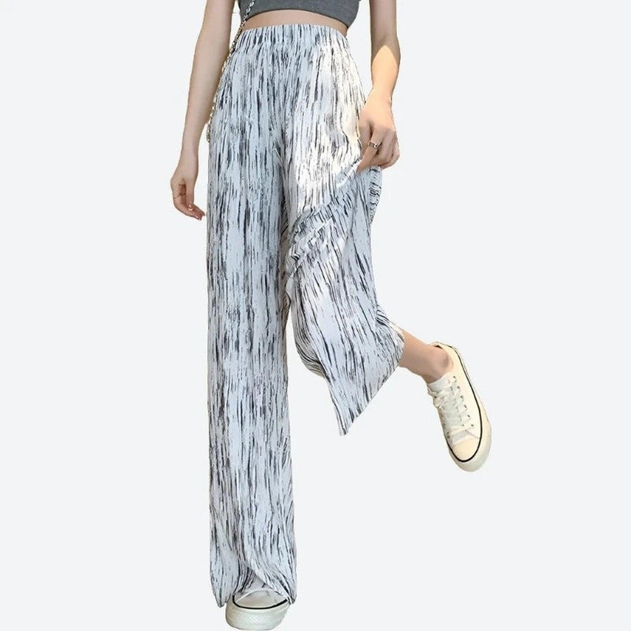 Trendy Checkerboard Wide-Leg Pants