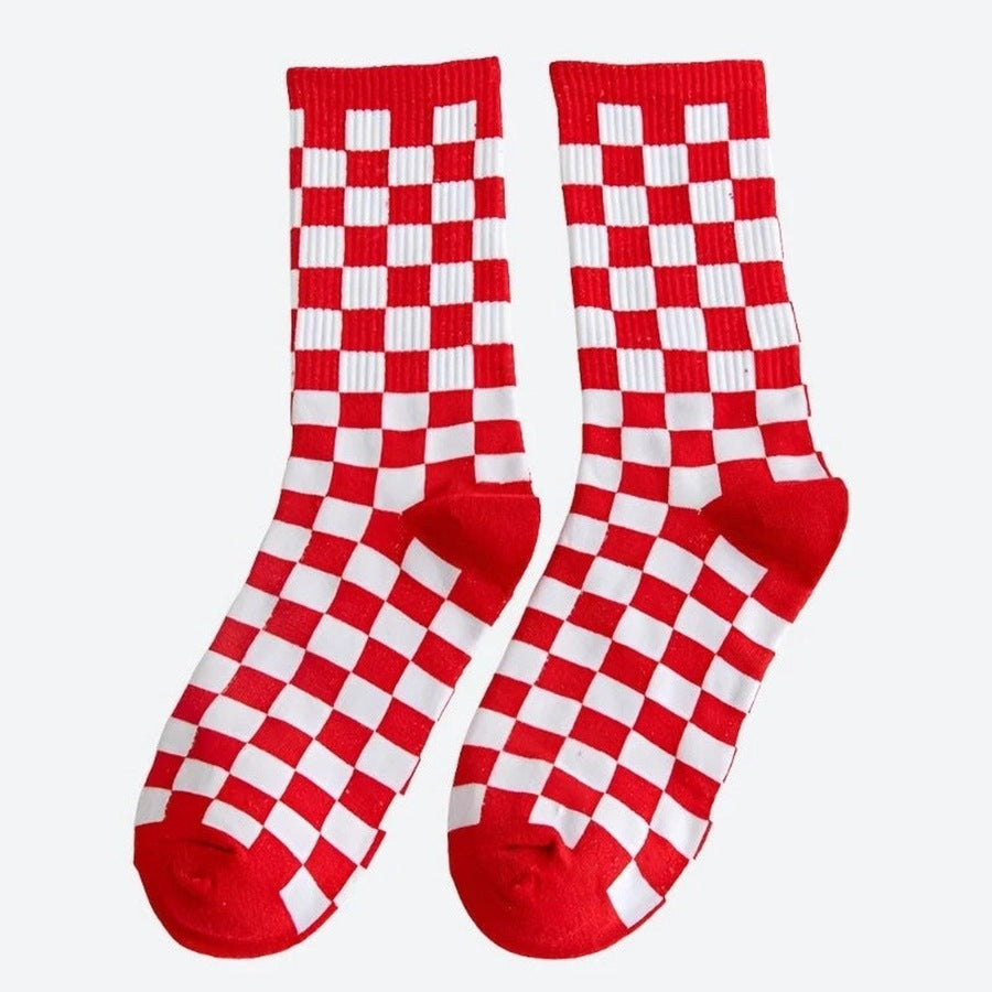 Trendy Comfortable Checkered Pattern Socks