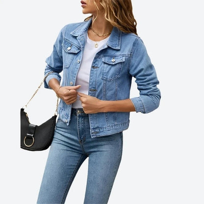 Trendy Cropped Denim Jackets