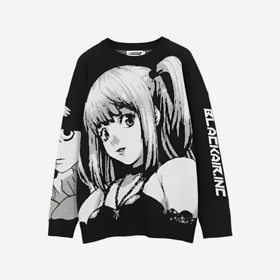 Trendy Graphic Anime Pullover Sweaters