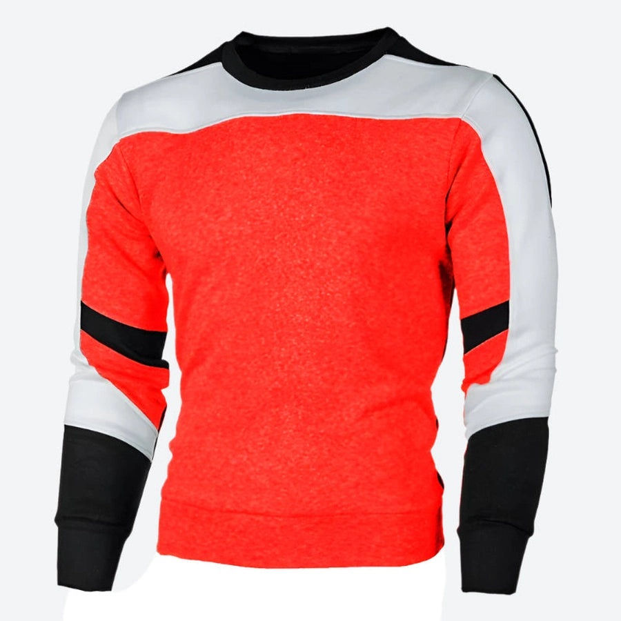 Trendy Panel Design Cotton Sweatshirts