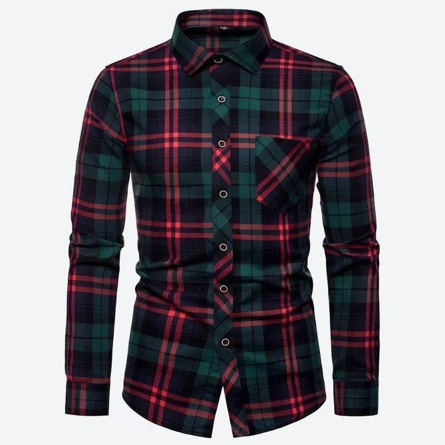 Trendy Plaid Button-Up Shirts