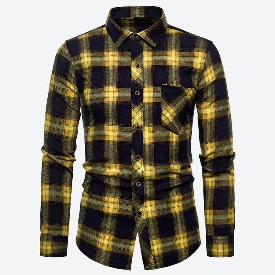 Trendy Plaid Button-Up Shirts