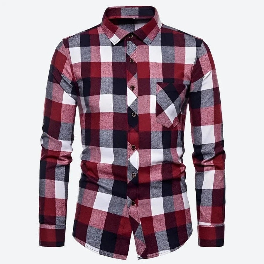 Trendy Plaid Button-Up Shirts