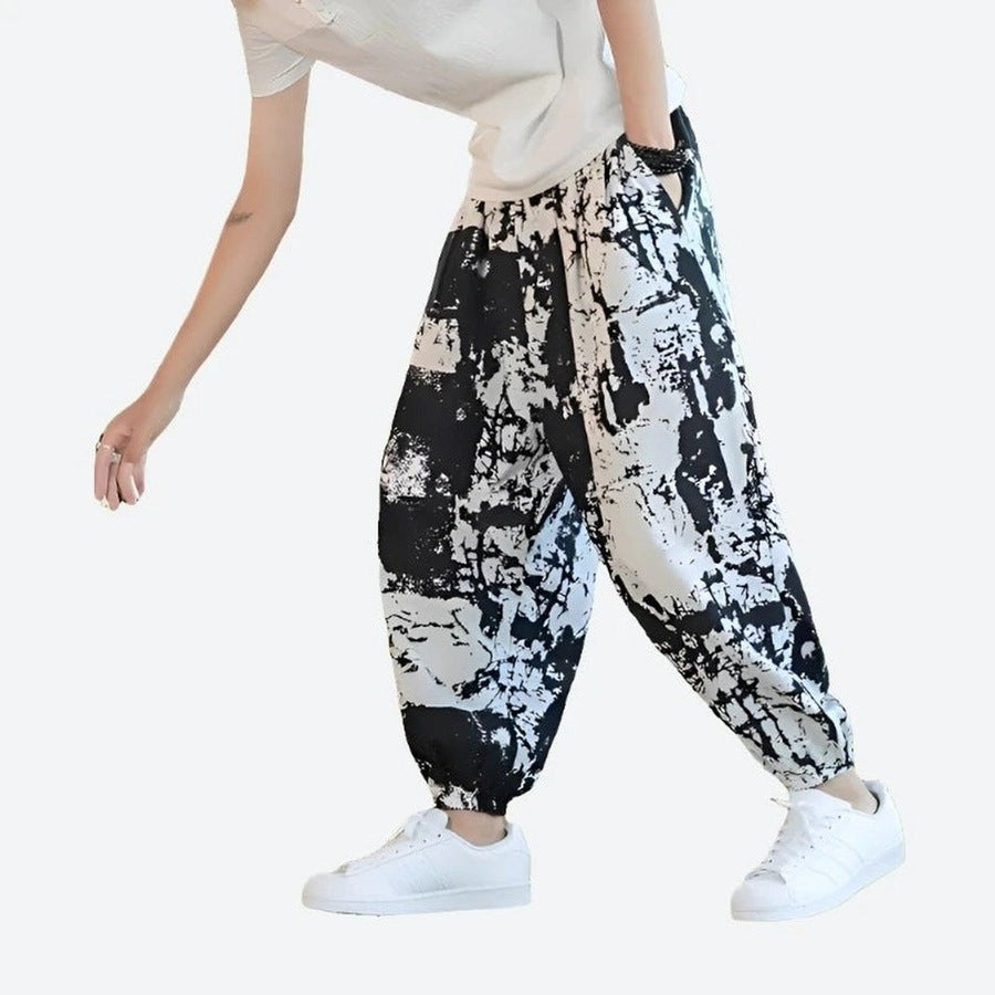 Trendy Relaxed-Fit Tie-Dye Jogger Pants