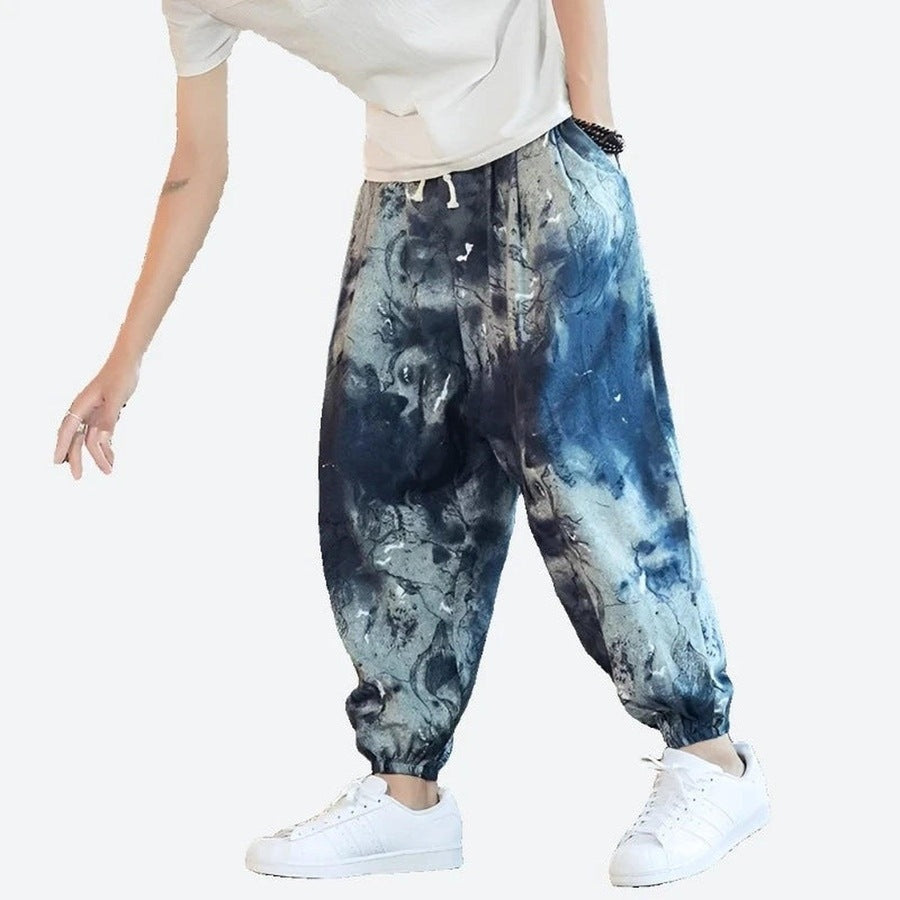 Trendy Relaxed-Fit Tie-Dye Jogger Pants