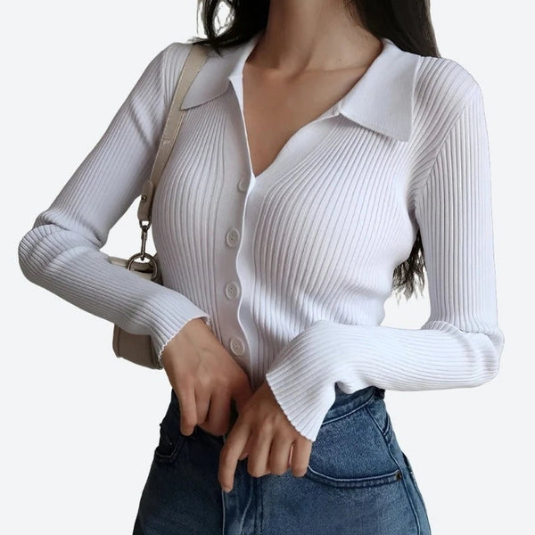 Trendy Ribbed Button-Up Cardigans