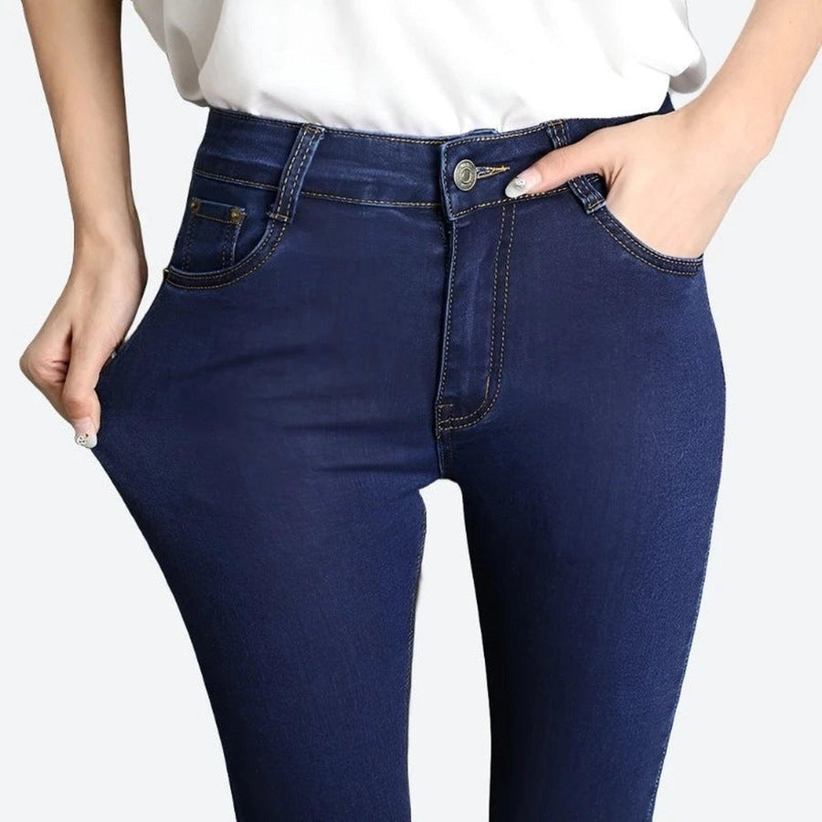 Trendy Slim-Fit High-Waisted Jeans