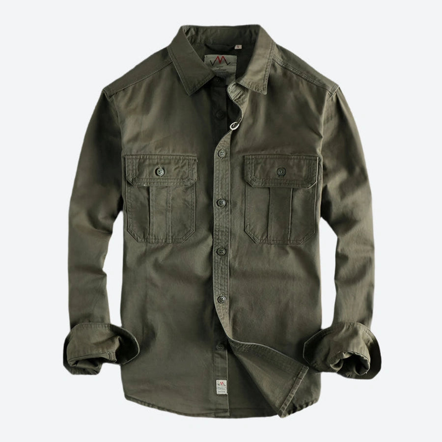 Utility Button-Up Military Style Shirts