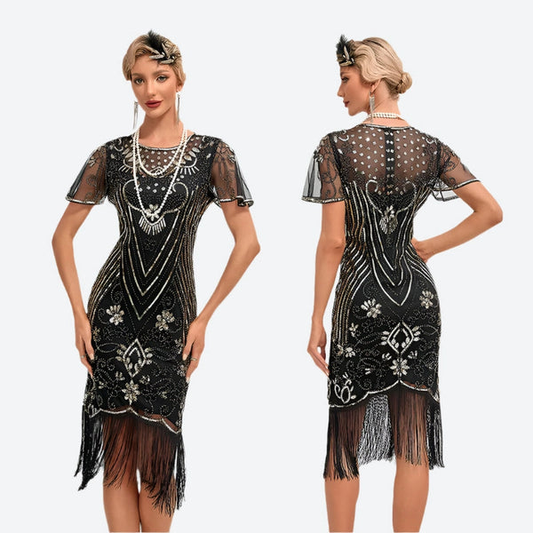 Vintage Fringe Embellished Flapper Dresses