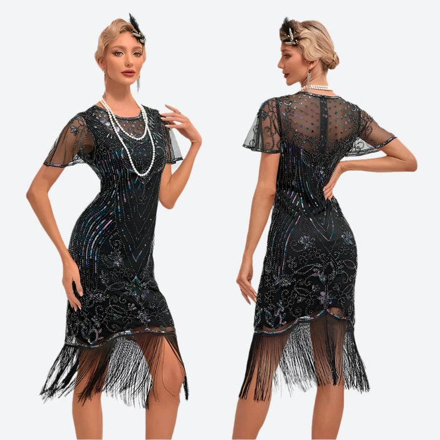 Vintage Fringe Embellished Flapper Dresses