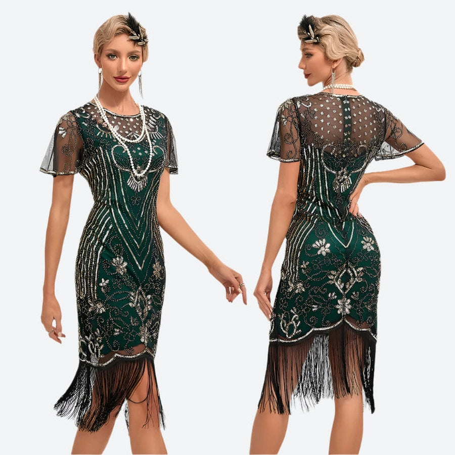 Vintage Fringe Embellished Flapper Dresses