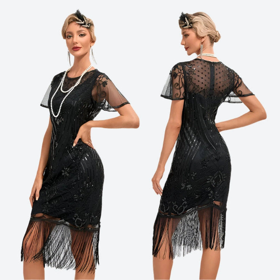 Vintage Fringe Embellished Flapper Dresses