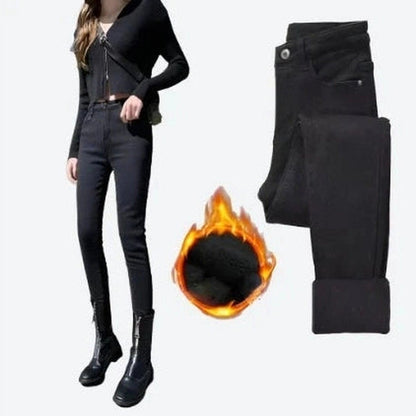 Warm Fleece-Lined Skinny Jeans