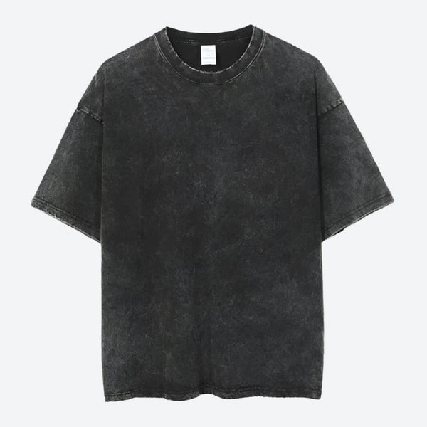 Washed Oversized Crewneck Casual T-Shirts