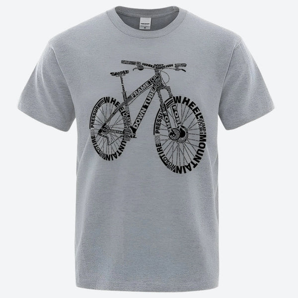 Word Art Bicycle Graphic T-Shirts