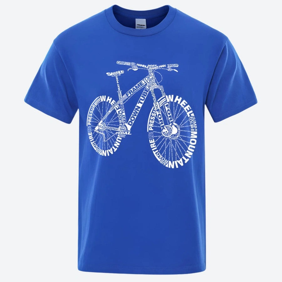 Word Art Bicycle Graphic T-Shirts