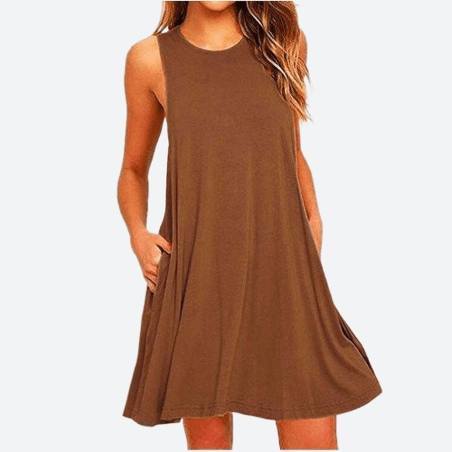 Casual Sleeveless A-Line Mini Dresses