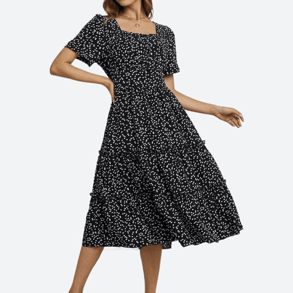 Chic Polka Dot Chiffon Dresses