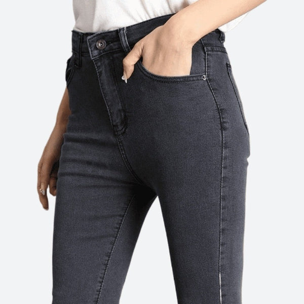 High-Waisted Stretch Skinny Denim Jeans