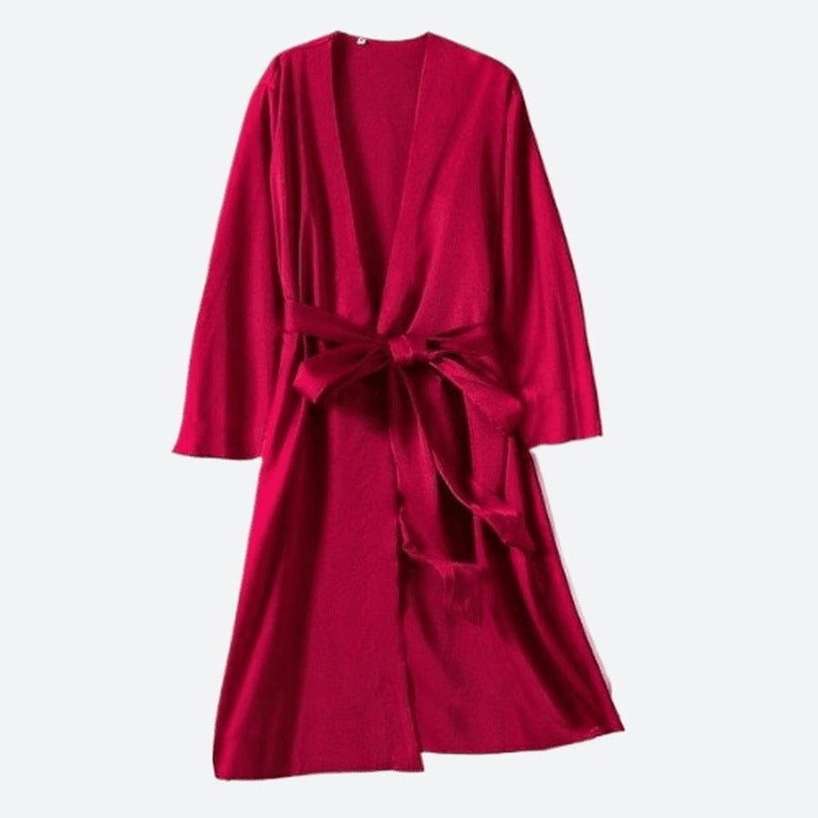 Satin Belted Kimono Style Robes