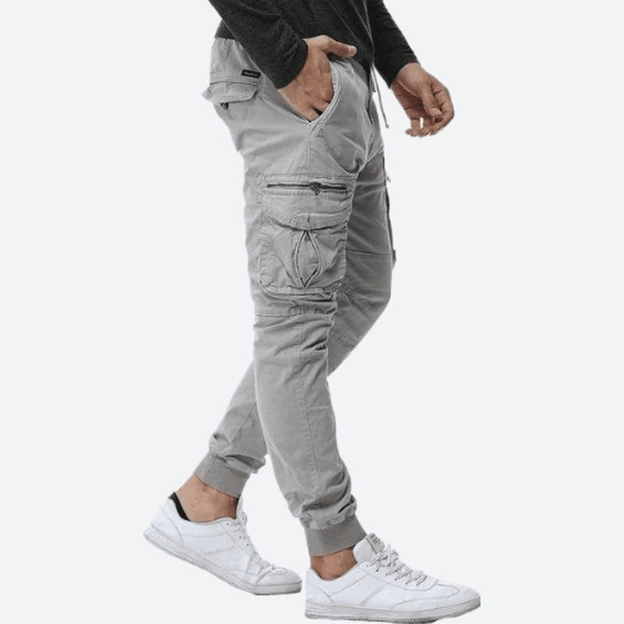 Slim-Fit Multi-Pocket Cargo Trousers