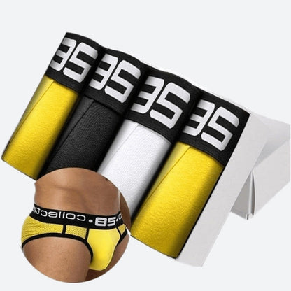 Sporty Numbered Breathable Cotton Briefs