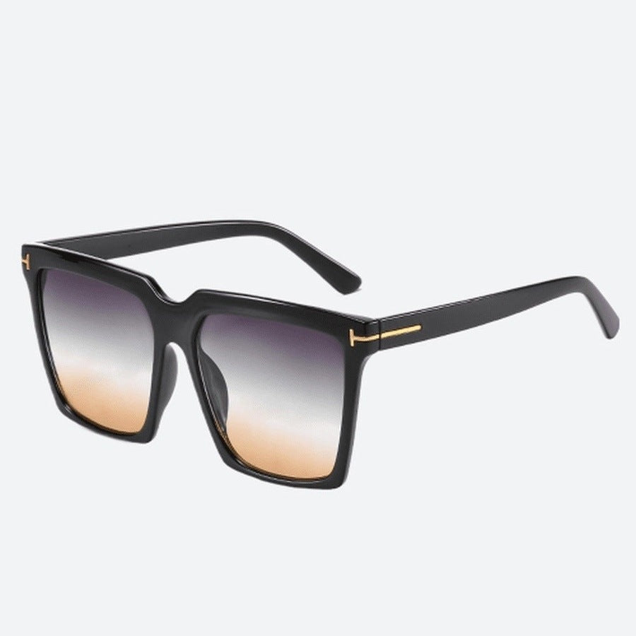 Square Plastic Frame Gradient Sunglasses