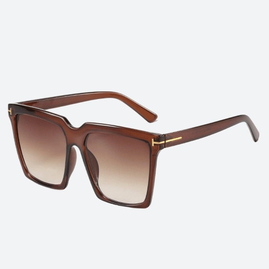 Square Plastic Frame Gradient Sunglasses